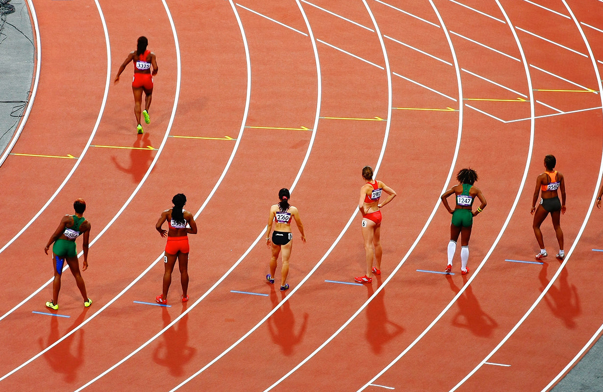 A Team Relay race in progress