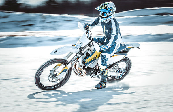 Riding in snow requires skills